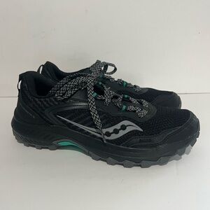 Saucony Excursion TR Trail Hiking Shoes S10668-10 Black/Mint Women's Size 9.5
